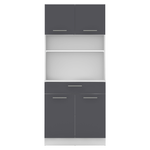 Casa si Gradina - Mobilier - Comode si corpuri - Corpuri bucatarie - Dulap de bucatarie cu patru usi, alb/grafit, DOMIS NEW - Infinity.ro