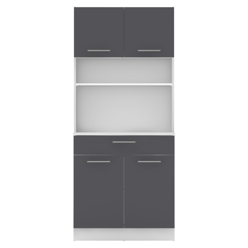 Casa si Gradina - Mobilier - Comode si corpuri - Corpuri bucatarie - Dulap de bucatarie cu patru usi, alb/grafit, DOMIS NEW - Infinity.ro