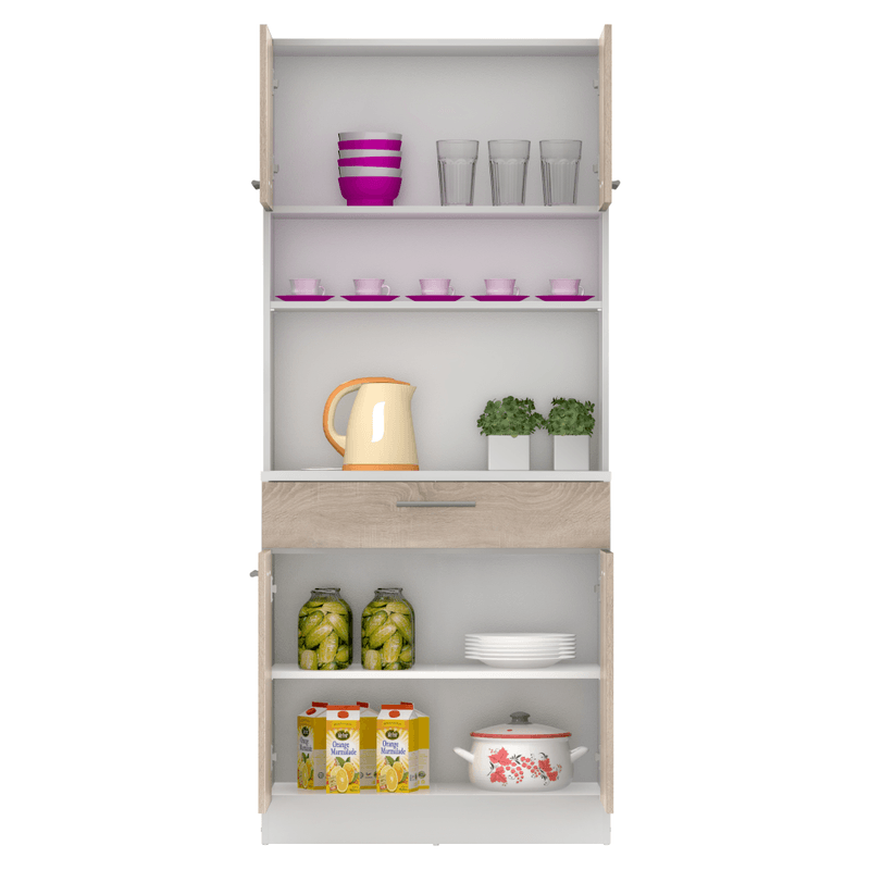 Casa si Gradina - Mobilier - Comode si corpuri - Corpuri bucatarie - Dulap de bucatarie cu patru usi, stejar alb/sonoma, DOMIS NEW - Infinity.ro