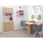 Casa si Gradina - Mobilier - Comode si corpuri - Corpuri bucatarie - Dulap de bucatarie cu patru usi, stejar alb/sonoma, DOMIS NEW - Infinity.ro