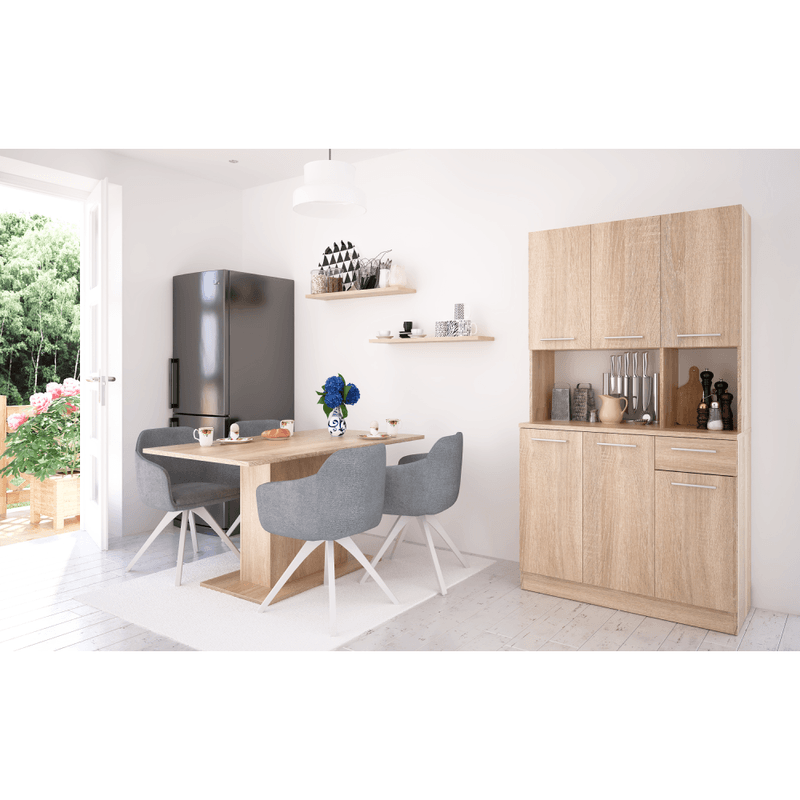 Casa si Gradina - Mobilier - Comode si corpuri - Corpuri bucatarie - Dulap de bucatarie cu sase usi, stejar sonoma, PELION NEW - Infinity.ro