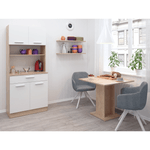 Casa si Gradina - Mobilier - Comode si corpuri - Corpuri bucatarie - Dulap de bucatarie cu patru usi, stejar sonoma/alb, DOMIS NEW - Infinity.ro