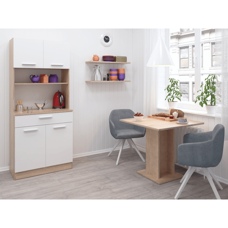 Casa si Gradina - Mobilier - Comode si corpuri - Corpuri bucatarie - Dulap de bucatarie cu patru usi, stejar sonoma/alb, DOMIS NEW - Infinity.ro