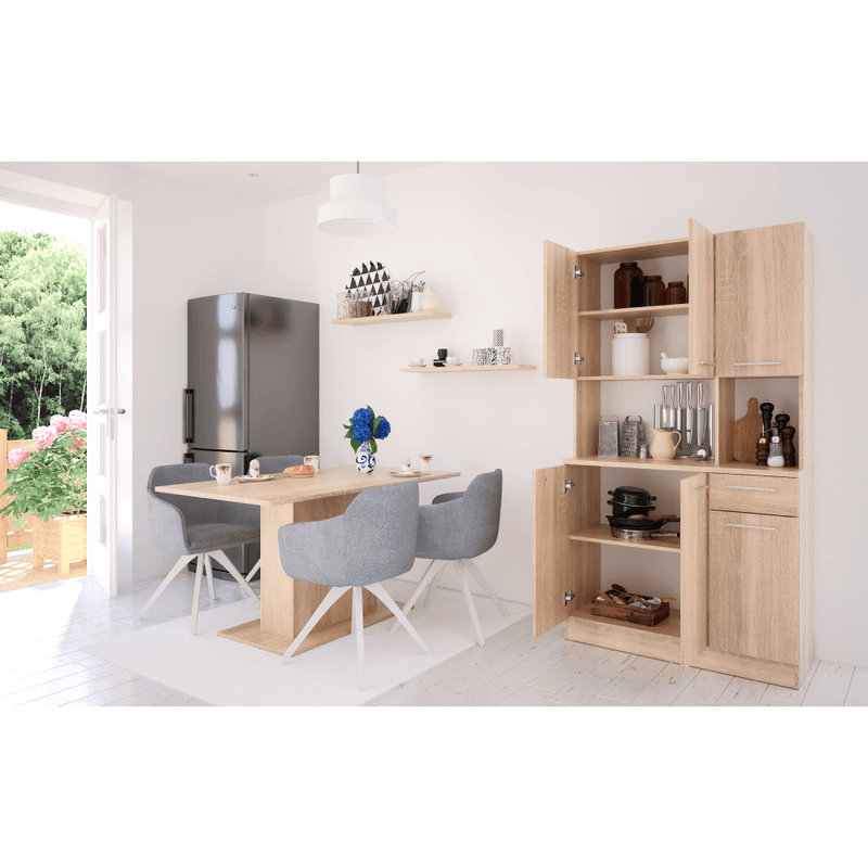 Casa si Gradina - Mobilier - Comode si corpuri - Corpuri bucatarie - Dulap de bucatarie cu sase usi, stejar sonoma, PELION NEW - Infinity.ro