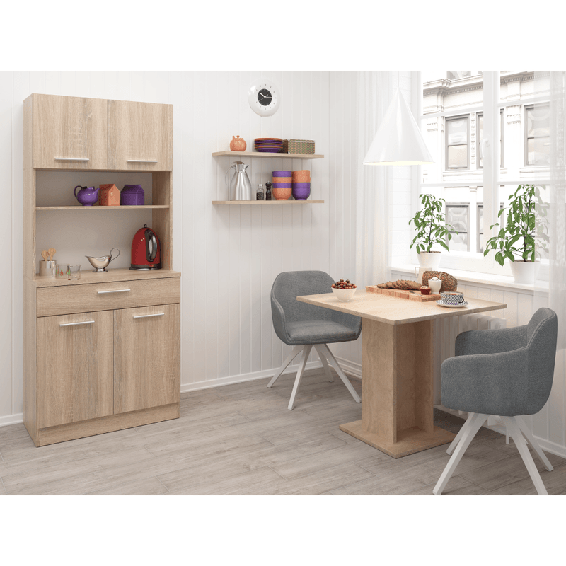 Casa si Gradina - Mobilier - Comode si corpuri - Corpuri bucatarie - Dulap de bucatarie cu patru usi, stejar sonoma, DOMIS NEW - Infinity.ro
