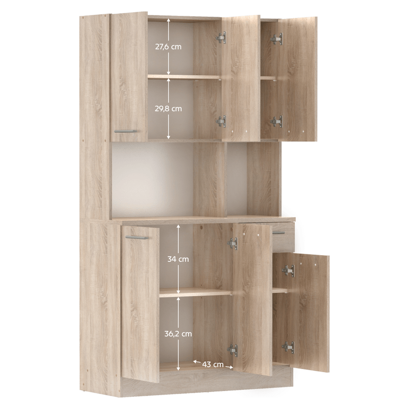 Casa si Gradina - Mobilier - Comode si corpuri - Corpuri bucatarie - Dulap de bucatarie cu sase usi, stejar sonoma, PELION NEW - Infinity.ro