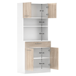 Casa si Gradina - Mobilier - Comode si corpuri - Corpuri bucatarie - Dulap de bucatarie cu patru usi, stejar alb/sonoma, DOMIS NEW - Infinity.ro
