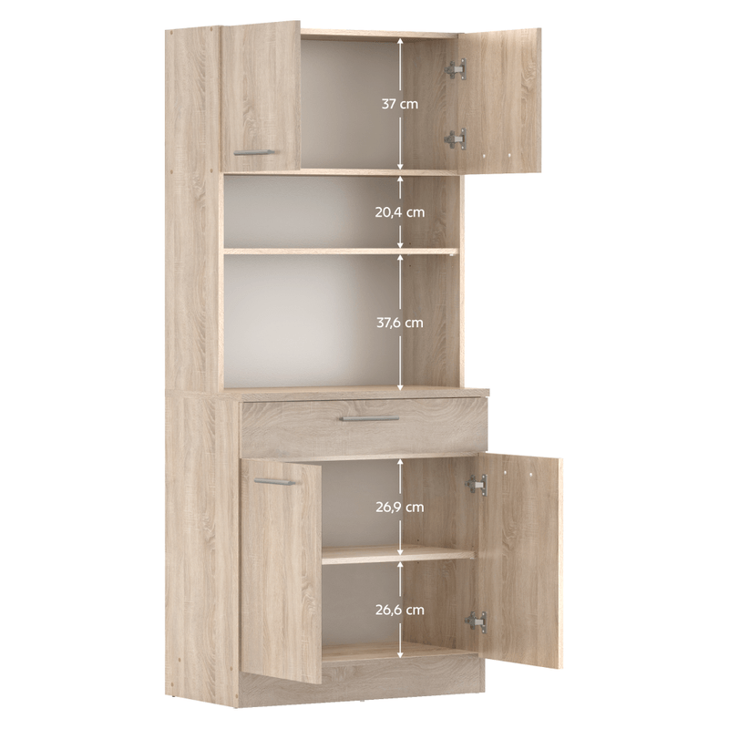 Casa si Gradina - Mobilier - Comode si corpuri - Corpuri bucatarie - Dulap de bucatarie cu patru usi, stejar sonoma, DOMIS NEW - Infinity.ro