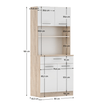 Casa si Gradina - Mobilier - Comode si corpuri - Corpuri bucatarie - Dulap de bucatarie cu patru usi, stejar sonoma/alb, DOMIS NEW - Infinity.ro