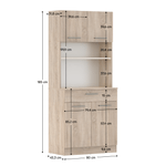 Casa si Gradina - Mobilier - Comode si corpuri - Corpuri bucatarie - Dulap de bucatarie cu patru usi, stejar sonoma, DOMIS NEW - Infinity.ro
