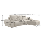 Casa si Gradina - Mobilier - Canapele si coltare - Coltare - Set canapea universala, crem, KERIM ROH - Infinity.ro