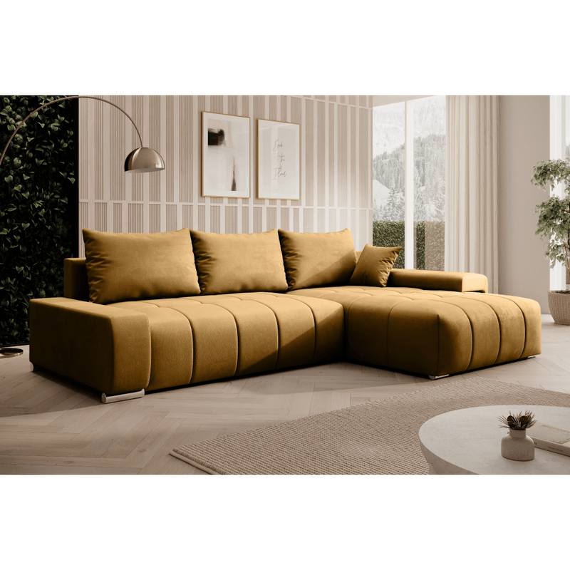 Casa si Gradina - Mobilier - Canapele si coltare - Coltare - Set canapea universal, mustar, VEZAN ROH - Infinity.ro