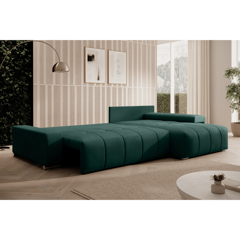 Casa si Gradina - Mobilier - Canapele si coltare - Coltare - Set canapea universala, smarald, VEZAN ROH - Infinity.ro
