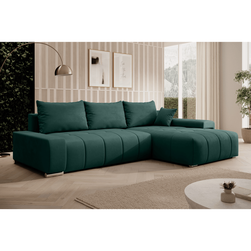 Casa si Gradina - Mobilier - Canapele si coltare - Coltare - Set canapea universala, smarald, VEZAN ROH - Infinity.ro