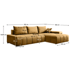 Casa si Gradina - Mobilier - Canapele si coltare - Coltare - Set canapea universal, mustar, VEZAN ROH - Infinity.ro