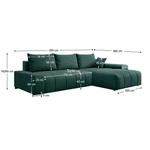 Casa si Gradina - Mobilier - Canapele si coltare - Coltare - Set canapea universala, smarald, VEZAN ROH - Infinity.ro