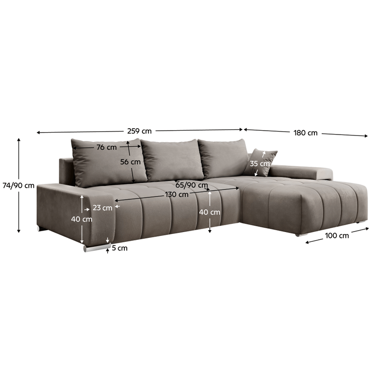 Casa si Gradina - Mobilier - Canapele si coltare - Coltare - Set canapea universala, gri, VEZAN ROH - Infinity.ro