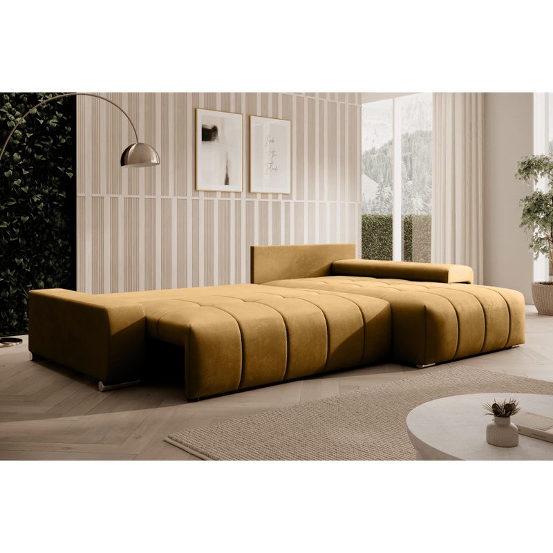 Casa si Gradina - Mobilier - Canapele si coltare - Coltare - Set canapea universal, mustar, VEZAN ROH - Infinity.ro
