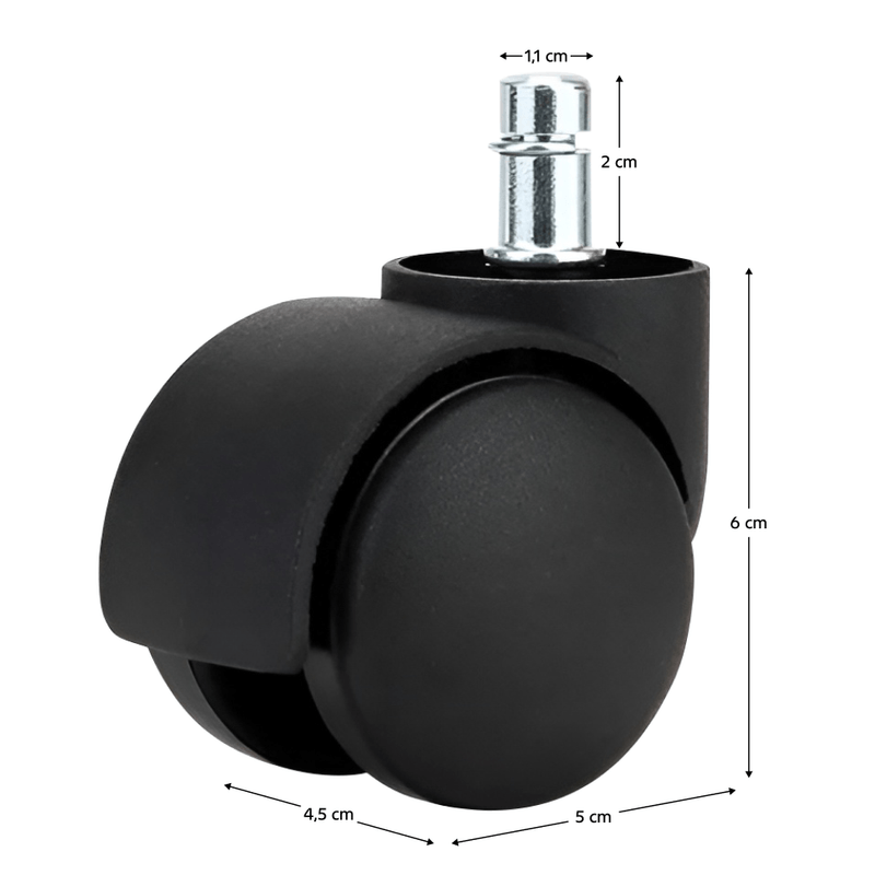 Casa si Gradina - Mobilier - Feronerie si accesorii mobila - Roata, set de 5 buc., neagra, KOLIESKO TYP 1 - Infinity.ro