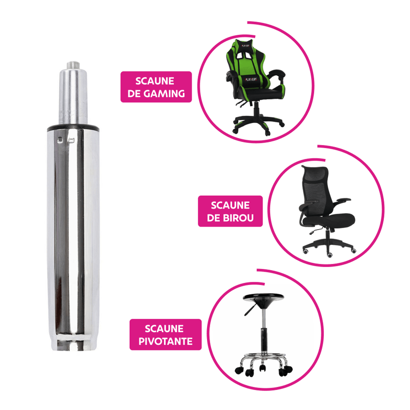 Casa si Gradina - Mobilier - Feronerie si accesorii mobila - Piston cu gaz, crom, lungime 41,2 cm, 150 kg, PIEST TYP 4 - Infinity.ro