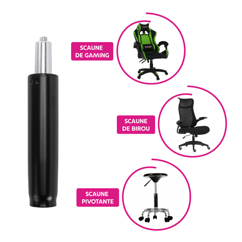 Casa si Gradina - Mobilier - Feronerie si accesorii mobila - Piston cu gaz, negru, lungime 46,3 cm, 150 kg, PIEST TYP 5 - Infinity.ro