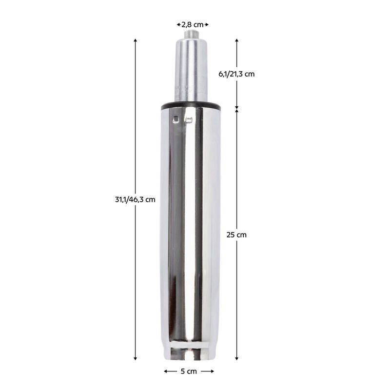 Casa si Gradina - Mobilier - Feronerie si accesorii mobila - Piston cu gaz, crom, lungime 46,3 cm, 150 kg, PIEST TYP 6 - Infinity.ro