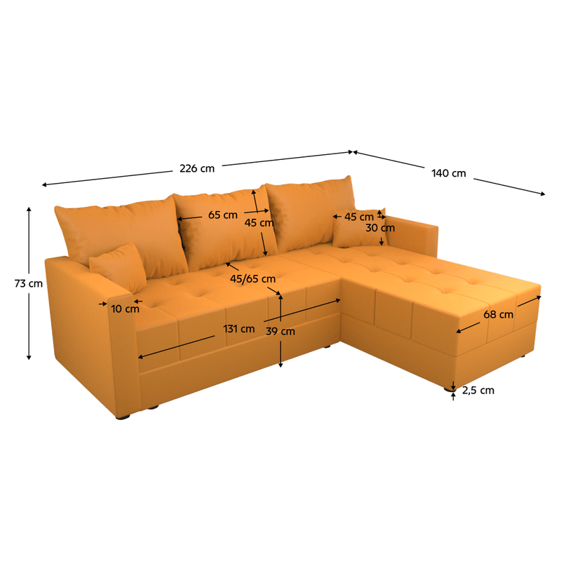 Casa si Gradina - Mobilier - Canapele si coltare - Coltare - Set canapea universala, mustar, DUAN ROH - Infinity.ro