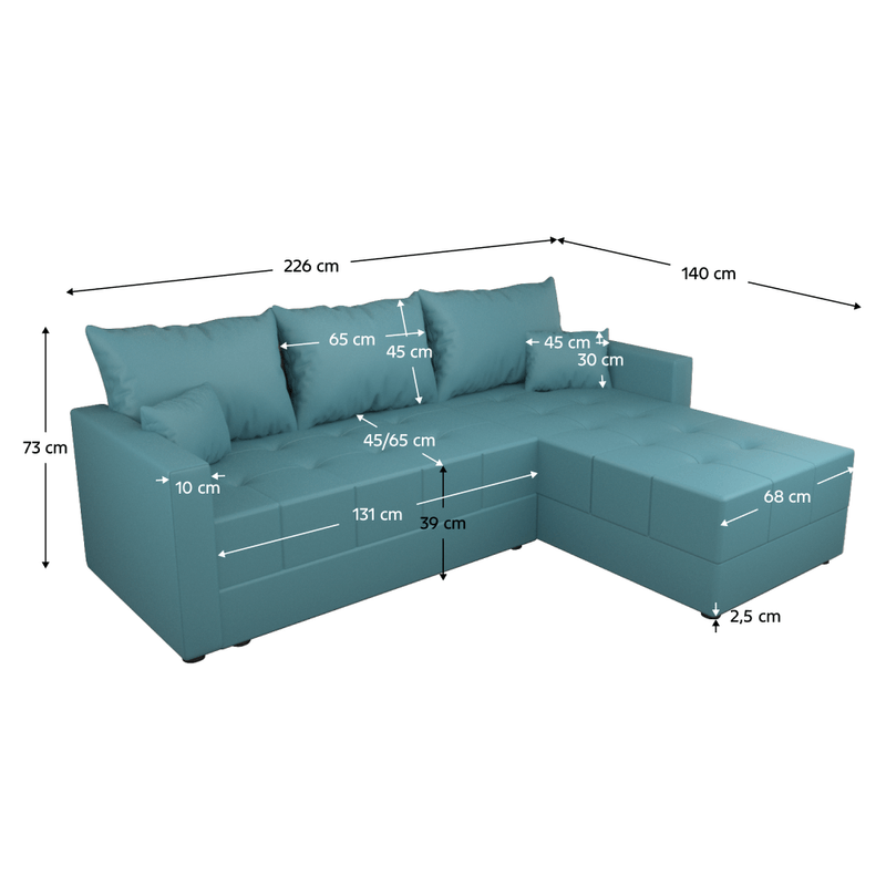 Casa si Gradina - Mobilier - Canapele si coltare - Coltare - Set canapea universala petrol, DUAN ROH - Infinity.ro