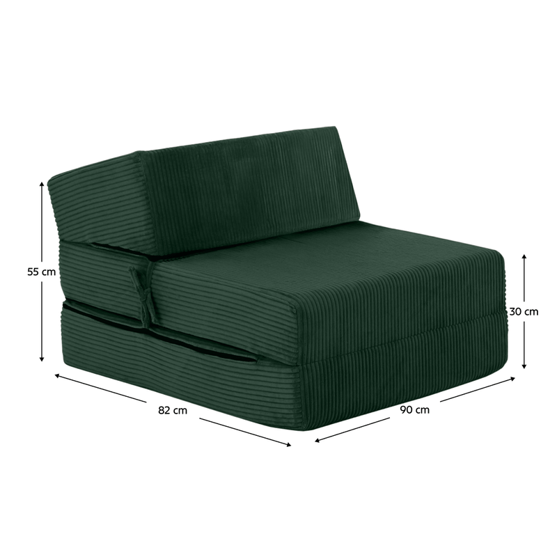 Casa si Gradina - Mobilier - Saltele si somiere - Saltele - Saltea/fotoliu extensibil, 2in1, verde, MALEN - Infinity.ro