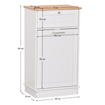 Casa si Gradina - Mobilier - Comode si corpuri - Corpuri bucatarie - Dulap cu deschidere basculanta cu cos de gunoi, alb/bambus, DELINS TYP 1 - Infinity.ro