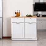 Casa si Gradina - Mobilier - Comode si corpuri - Corpuri bucatarie - Dulap basculant cu cos de gunoi, alb/bambus, DELINS TYP 2 - Infinity.ro