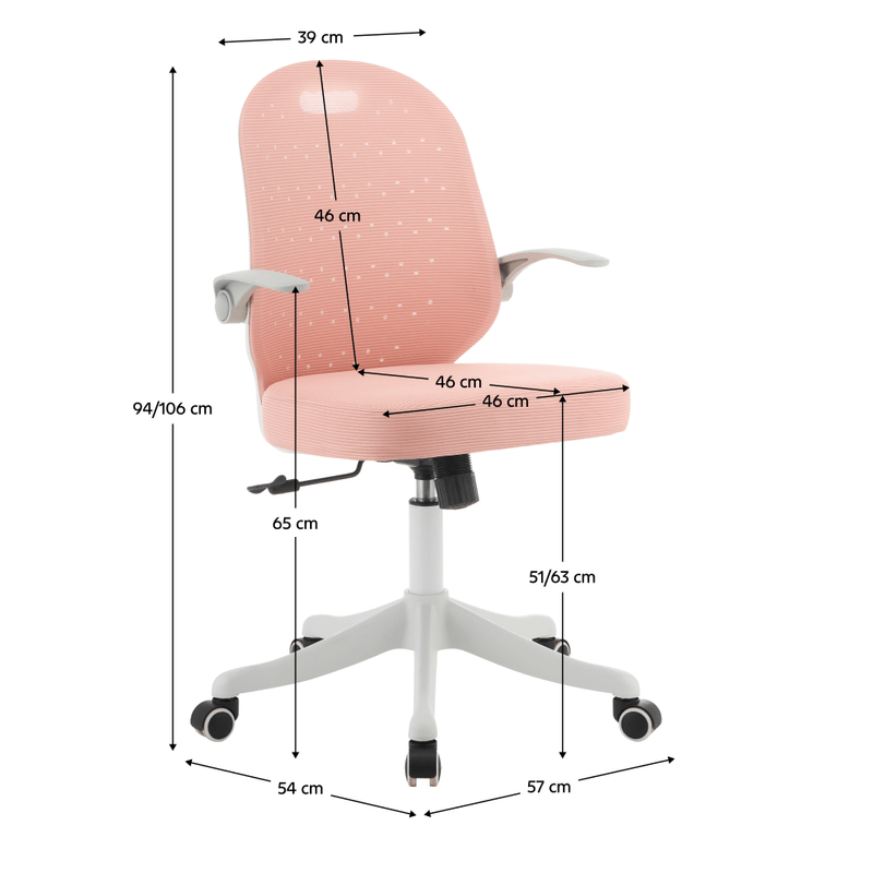 Casa si Gradina - Mobilier - Scaune si fotolii - Scaune - Scaun pivotant, roz/alb, TARIA - Infinity.ro