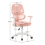 Casa si Gradina - Mobilier - Scaune si fotolii - Scaune - Scaun rotativ, roz/alb, LISTER - Infinity.ro