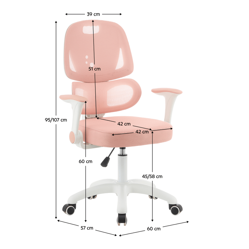 Casa si Gradina - Mobilier - Scaune si fotolii - Scaune - Scaun rotativ, roz/alb, LISTER - Infinity.ro