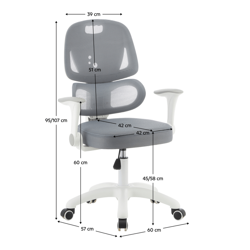 Casa si Gradina - Mobilier - Scaune si fotolii - Scaune - Scaun rotativ, gri/alb, LISTER - Infinity.ro