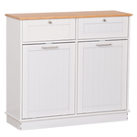 Casa si Gradina - Mobilier - Comode si corpuri - Corpuri bucatarie - Dulap basculant cu cos de gunoi, alb/bambus, DELINS TYP 2 - Infinity.ro