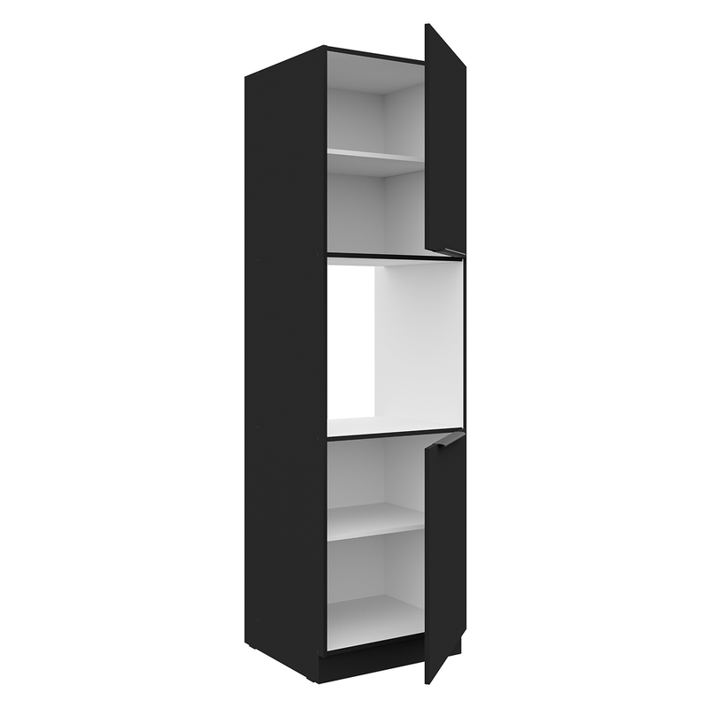 Casa si Gradina - Mobilier - Comode si corpuri - Corpuri bucatarie - Dulap inalt, pentru cuptor, negru, SIBER 60 DP-210 2F - Infinity.ro