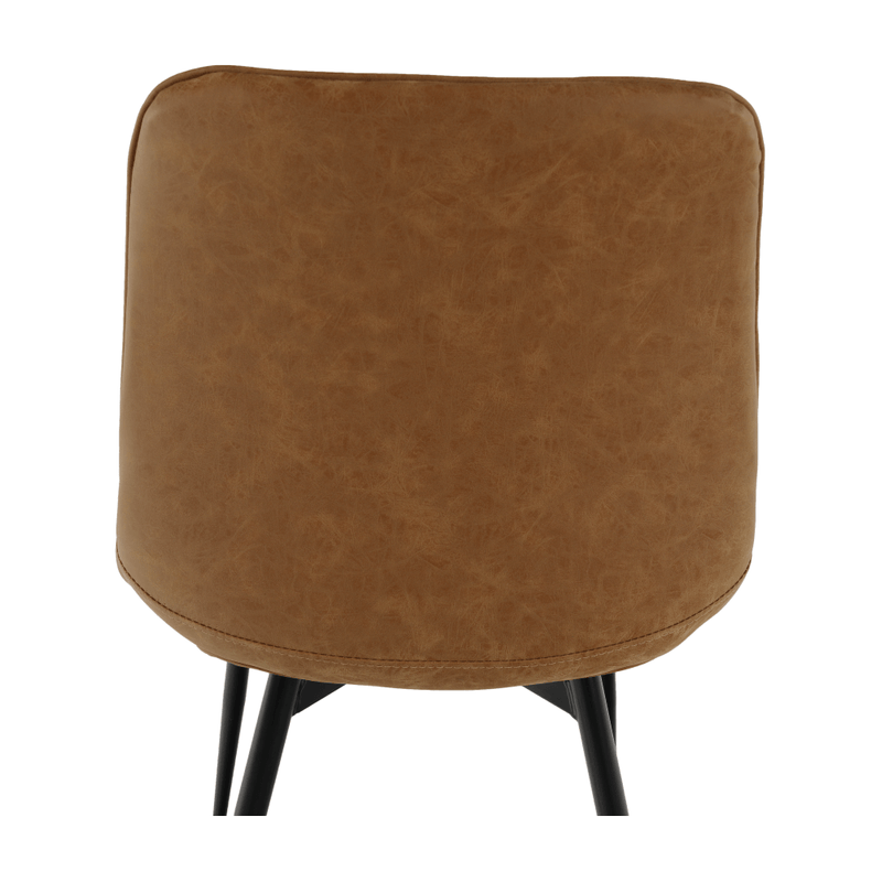 Casa si Gradina - Mobilier - Scaune si fotolii - Scaune - Scaun, piele ecologica maro camel/negru, HAZAL - Infinity.ro