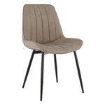Casa si Gradina - Mobilier - Scaune si fotolii - Scaune - Scaun, piele ecologica gri maroniu taupe/negru, HAZAL - Infinity.ro