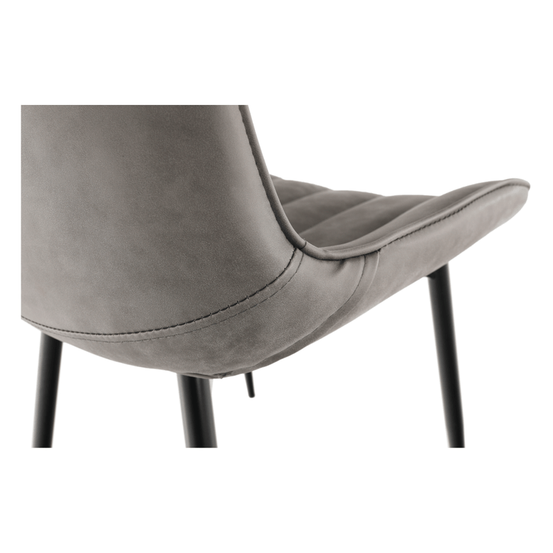 Casa si Gradina - Mobilier - Scaune si fotolii - Scaune - Scaun, piele ecologica gri deschis/negru, HAZAL - Infinity.ro