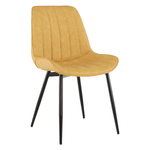 Casa si Gradina - Mobilier - Scaune si fotolii - Scaune - Scaun, piele ecologica galben/negru, HAZAL - Infinity.ro