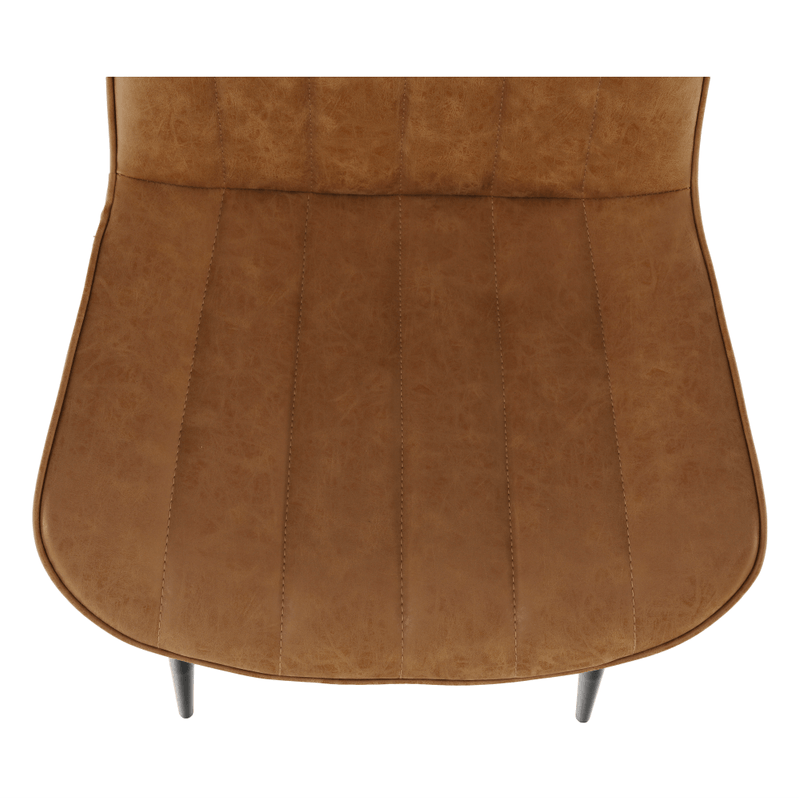 Casa si Gradina - Mobilier - Scaune si fotolii - Scaune - Scaun, piele ecologica maro camel/negru, HAZAL - Infinity.ro
