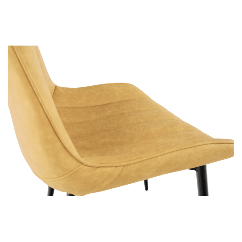 Casa si Gradina - Mobilier - Scaune si fotolii - Scaune - Scaun, piele ecologica galben/negru, HAZAL - Infinity.ro