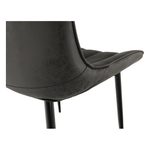 Casa si Gradina - Mobilier - Scaune si fotolii - Scaune - Scaun, piele ecologica gri inchis/negru, HAZAL - Infinity.ro