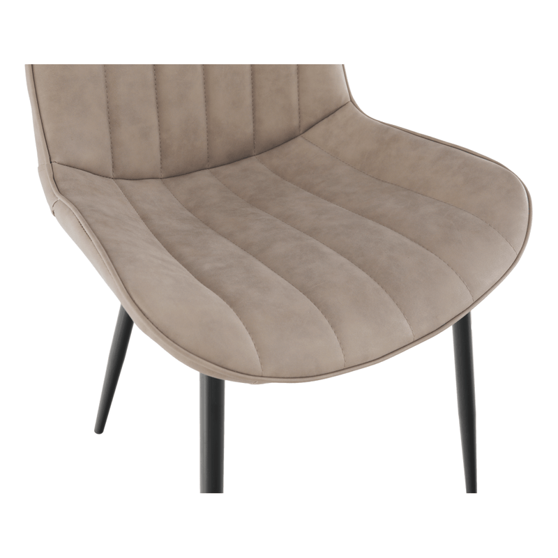 Casa si Gradina - Mobilier - Scaune si fotolii - Scaune - Scaun, piele ecologica gri maroniu taupe/negru, HAZAL - Infinity.ro