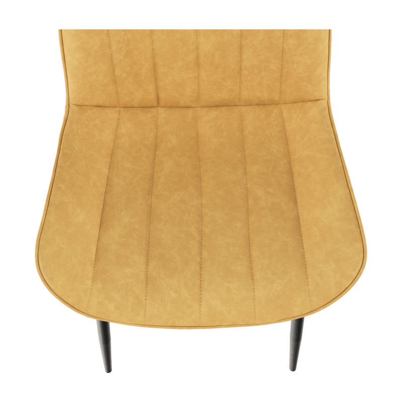 Casa si Gradina - Mobilier - Scaune si fotolii - Scaune - Scaun, piele ecologica galben/negru, HAZAL - Infinity.ro