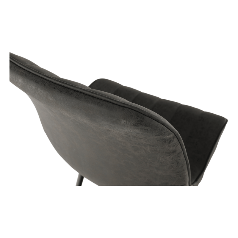 Casa si Gradina - Mobilier - Scaune si fotolii - Scaune - Scaun, piele ecologica gri inchis/negru, HAZAL - Infinity.ro
