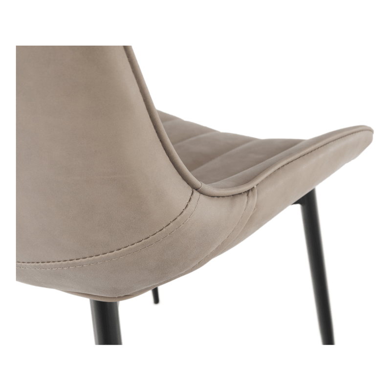 Casa si Gradina - Mobilier - Scaune si fotolii - Scaune - Scaun, piele ecologica gri maroniu taupe/negru, HAZAL - Infinity.ro