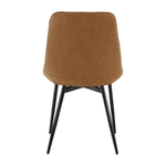 Casa si Gradina - Mobilier - Scaune si fotolii - Scaune - Scaun, piele ecologica maro camel/negru, HAZAL - Infinity.ro