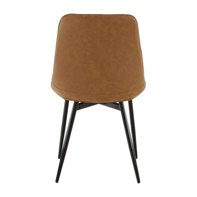 Casa si Gradina - Mobilier - Scaune si fotolii - Scaune - Scaun, piele ecologica maro camel/negru, HAZAL - Infinity.ro